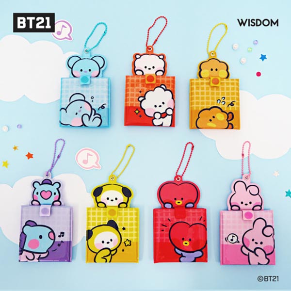 BT21 minini 거울키링 열쇠고리 가방 차키 방탄굿즈