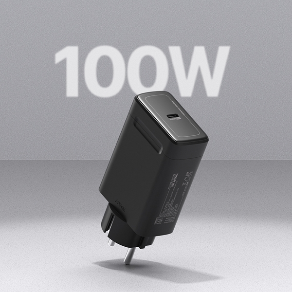 PD 3.2 100W AVS GaN 접지 초고속 충전기 GB101 블랙 0003
