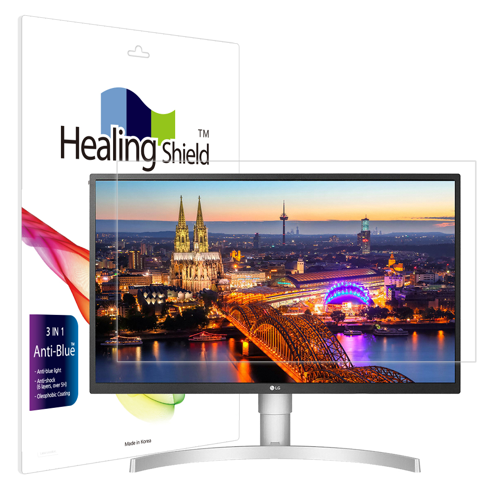 ㈜폰트리 힐링쉴드 LG 울트라HD <b>27UL550</b> 블루라이트차단 액정보호필름