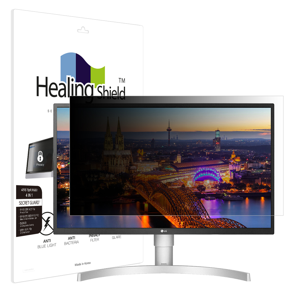 ㈜폰트리 힐링쉴드 LG 울트라HD <b>27UL550</b> 보안필름 양면 정보보안기