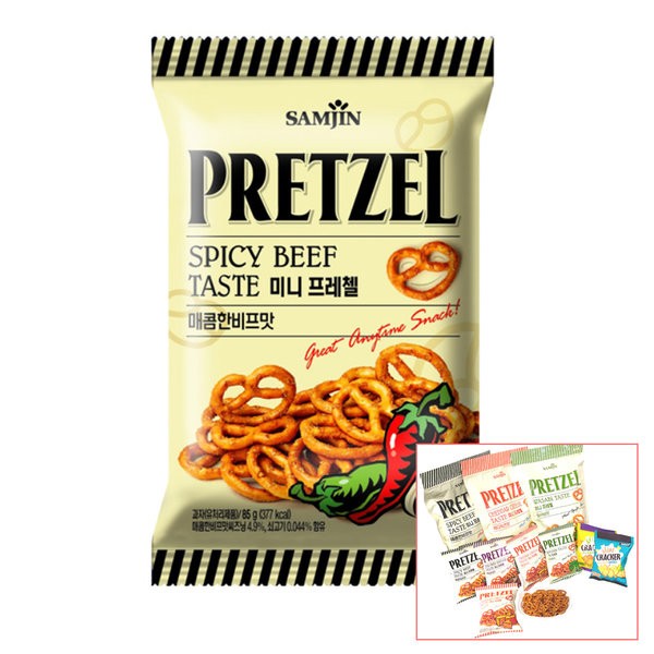 아트박스/오피스큐 [P]삼진 프레첼(매콤한비프맛/70g*24ea/박스)