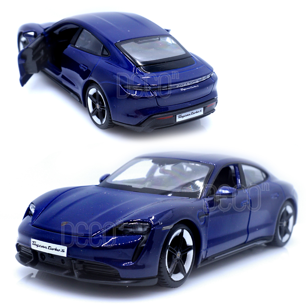 브라고 브라고 1 24 포르쉐 타이칸 터보 S 블루 미니카 다이캐스트