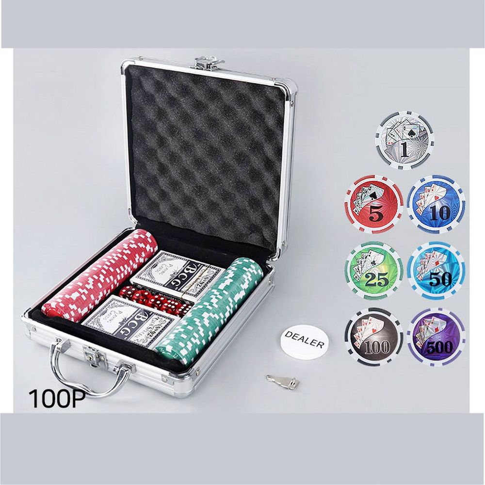 에이치플러스몰 홀덤펍 국제규격 경기용 카지노칩 세트 500개 (WCB3D5A)