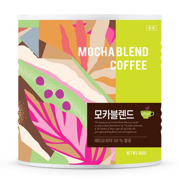오피스큐 칸타타 원두분쇄모카블랜드 캔 900g