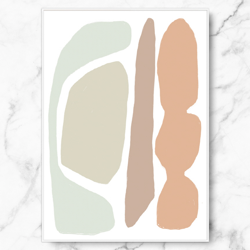 인테리어 액자 Neutral Blocks 캔버스 20호 0002