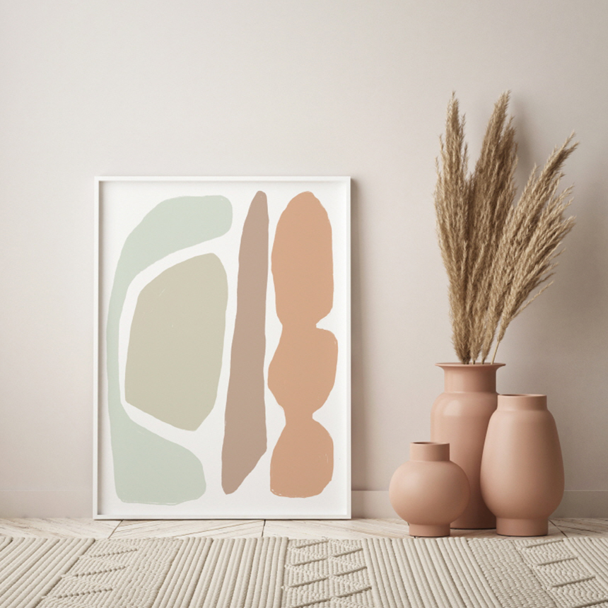 인테리어 액자 Neutral Blocks 캔버스 20호 0003