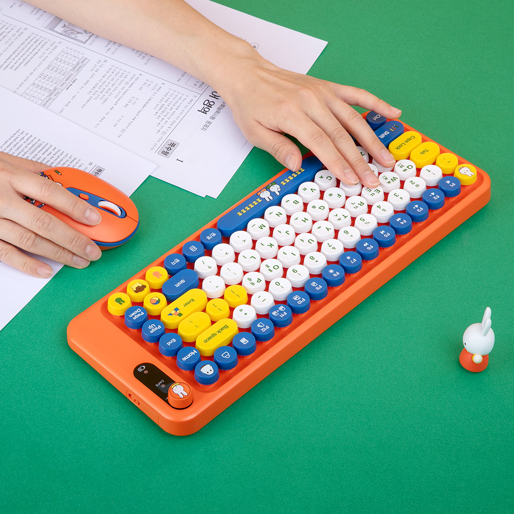 미피 무선 멀티페어링 키보드 마우스 콤보 세트 0002