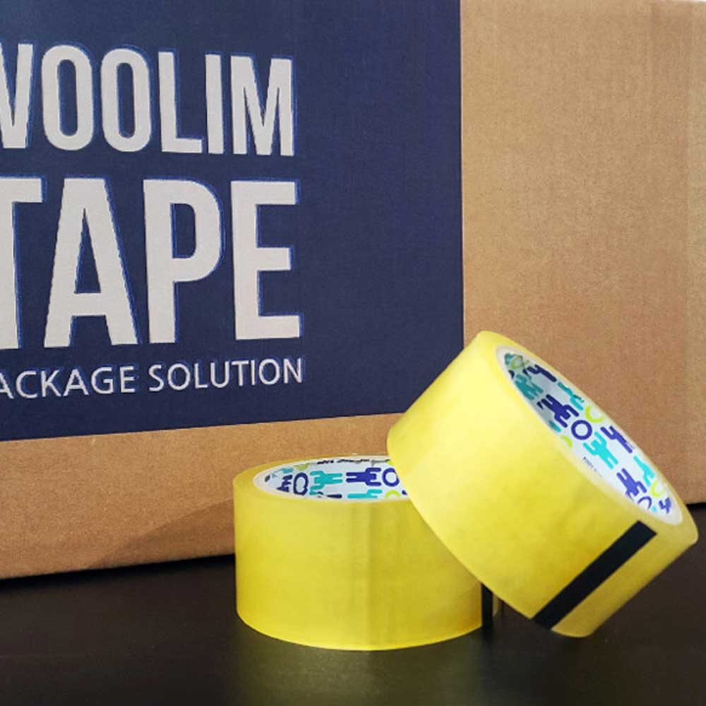POOM | 박스포장엔 WOOLIM 경포장 투명테이프 50M 50개 1BOX 박스포장엔 WOOLIM 경포장 투명테이프 50M 50개 1BOX