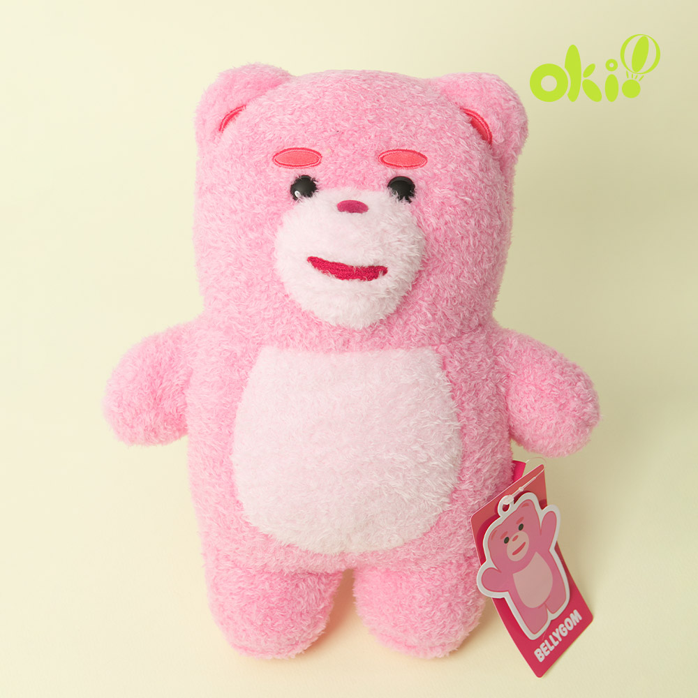 오키오 핑크곰 벨리곰인형 뽀글이 인형 30cm