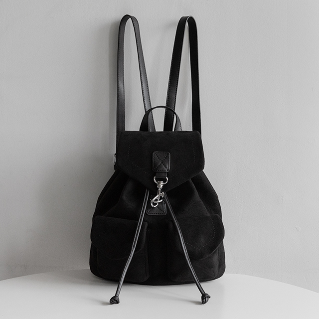 심플 스웨이드 복조리 백팩 ba-60719c 0002