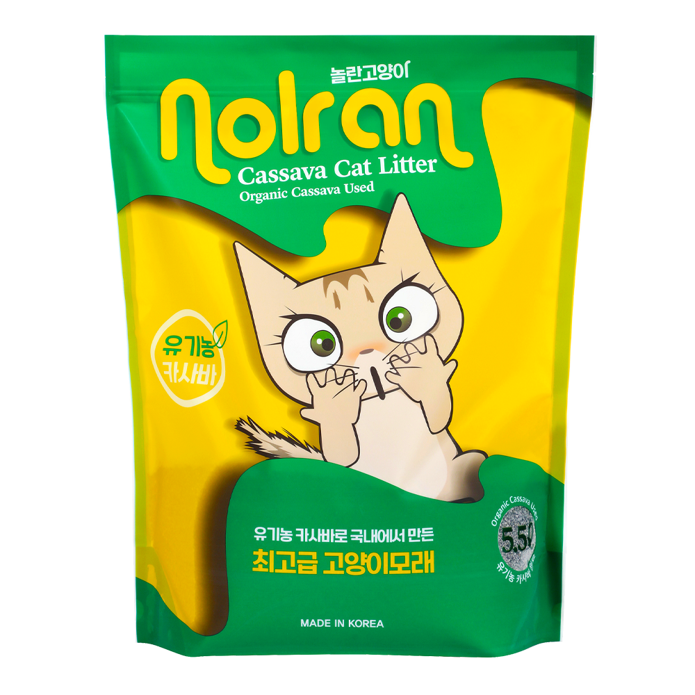 놀란고양이 카사바모래 5.5L 고양이모래