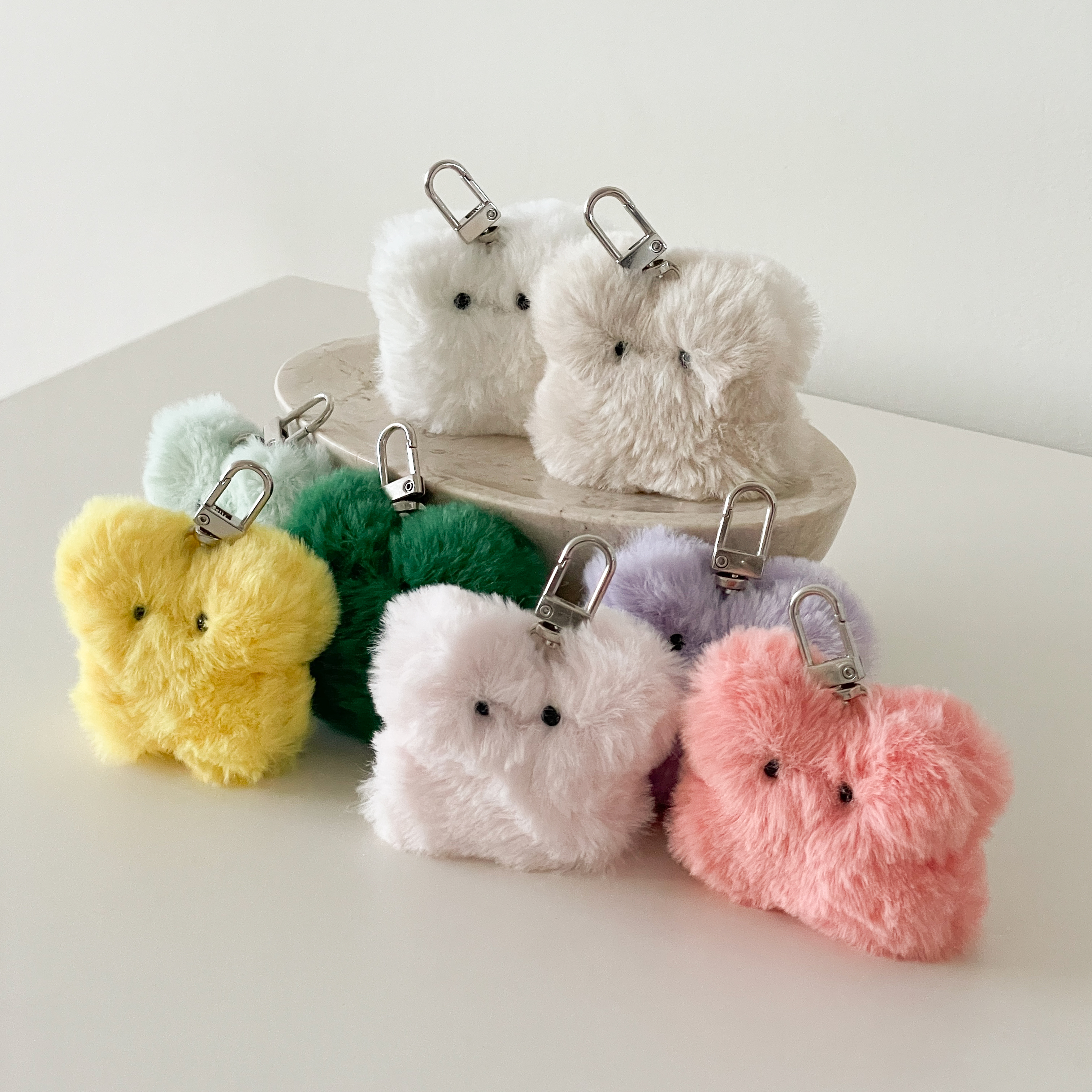 행운의 클로버 털 키링 0006