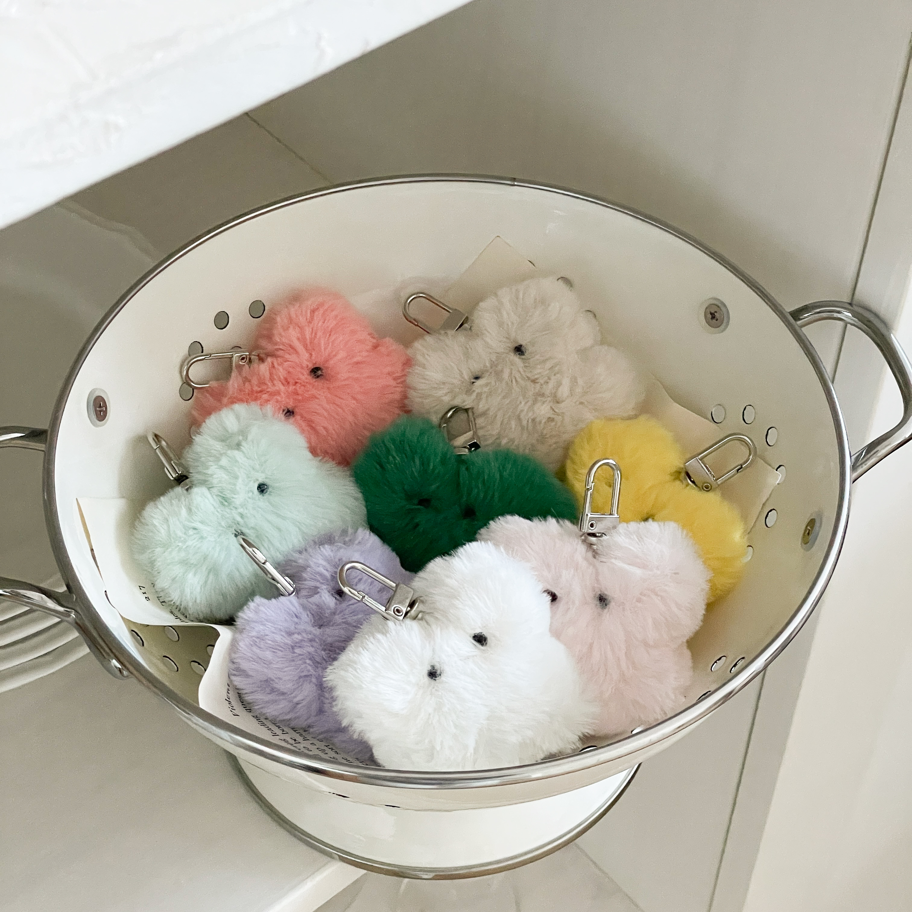 행운의 클로버 털 키링 0008