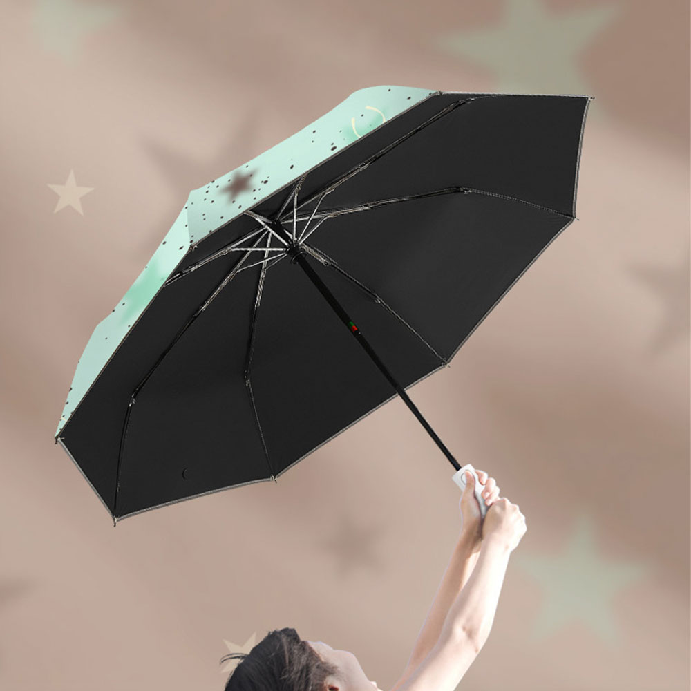민트 초코 별 접이식 3단 자동 우산 양산 우양산 0009