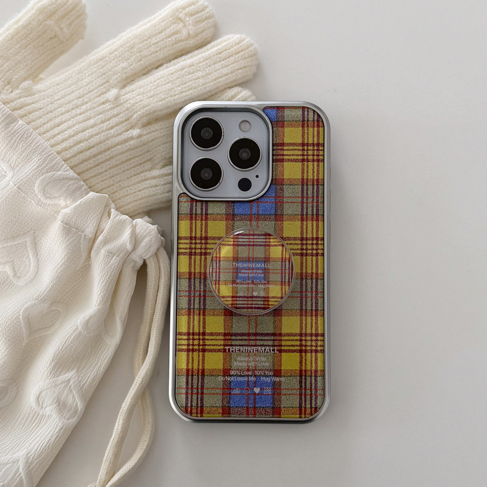 vintage check scarf [실버 맥세이프 범퍼케이스] 0002