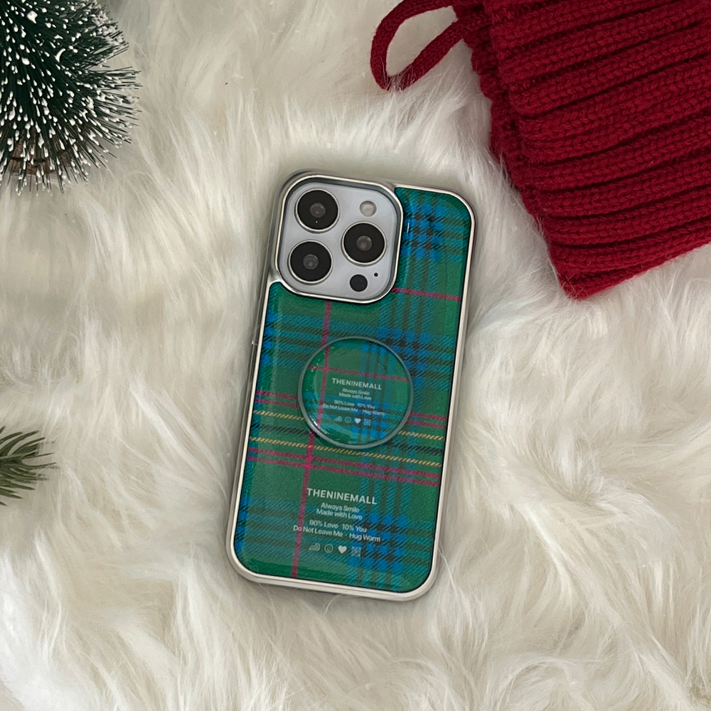 vintage check scarf [실버 맥세이프 범퍼케이스] 0004