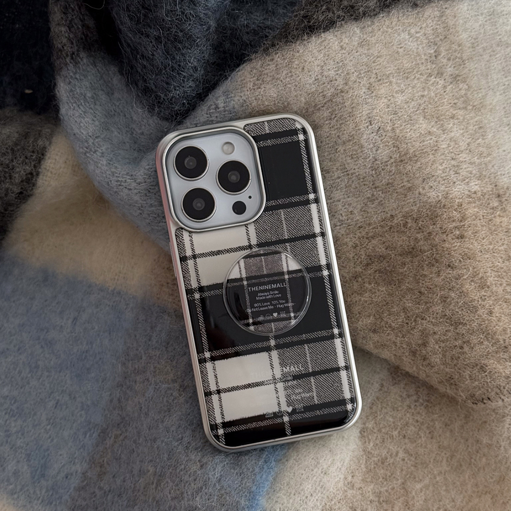 vintage check scarf [실버 맥세이프 범퍼케이스] 0005