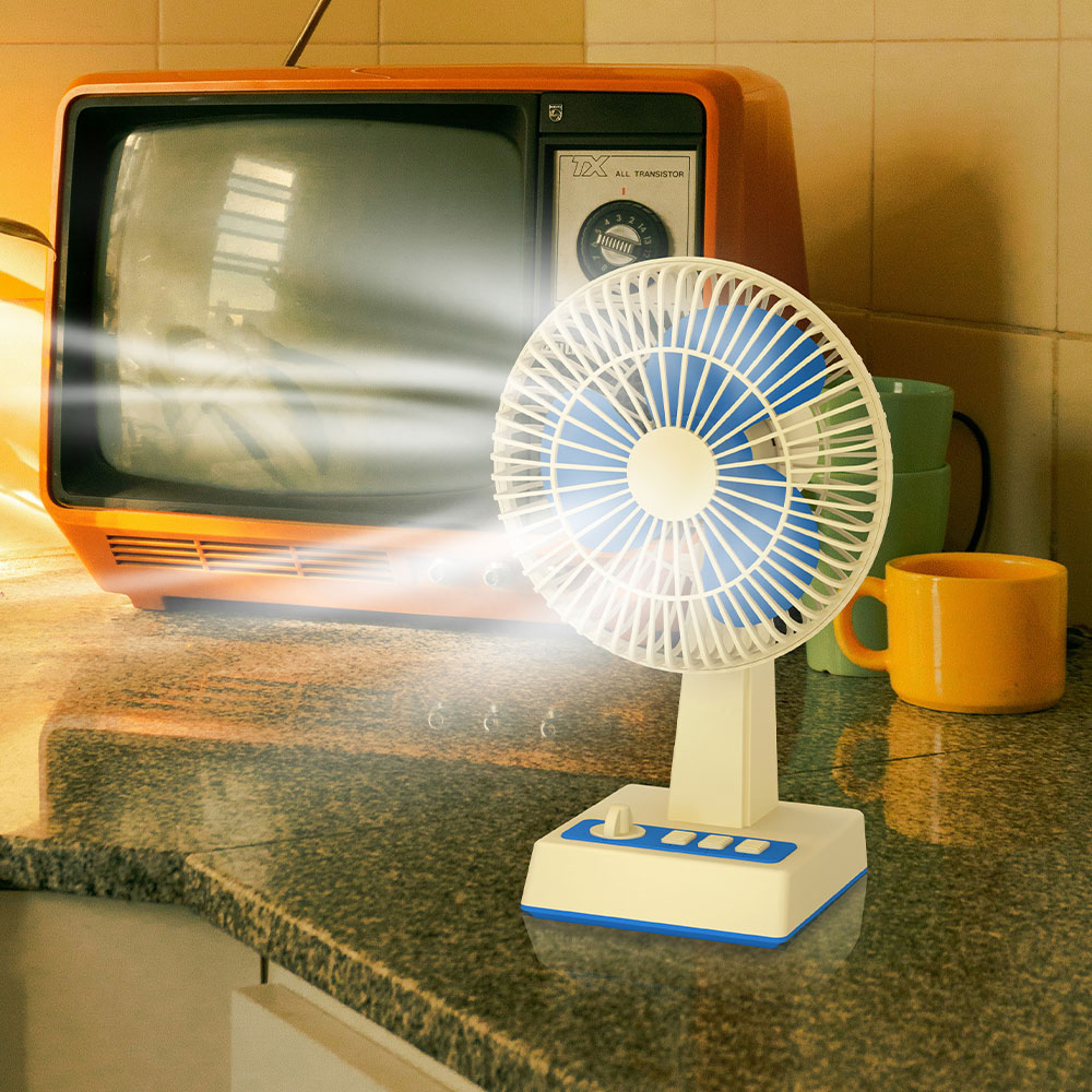 제주하우스 귤빵이 BLDC 탁상용 레트로 언바람 선풍기 0002