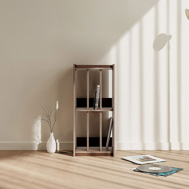 원목 수납장 LP 정리 북선반 서재 책꽂이 선반장 0003