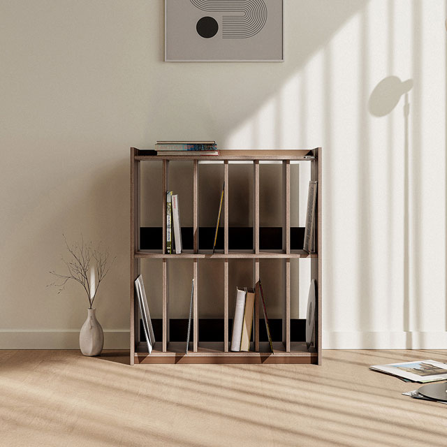 원목 수납장 LP 정리 북선반 서재 책꽂이 선반장 0005