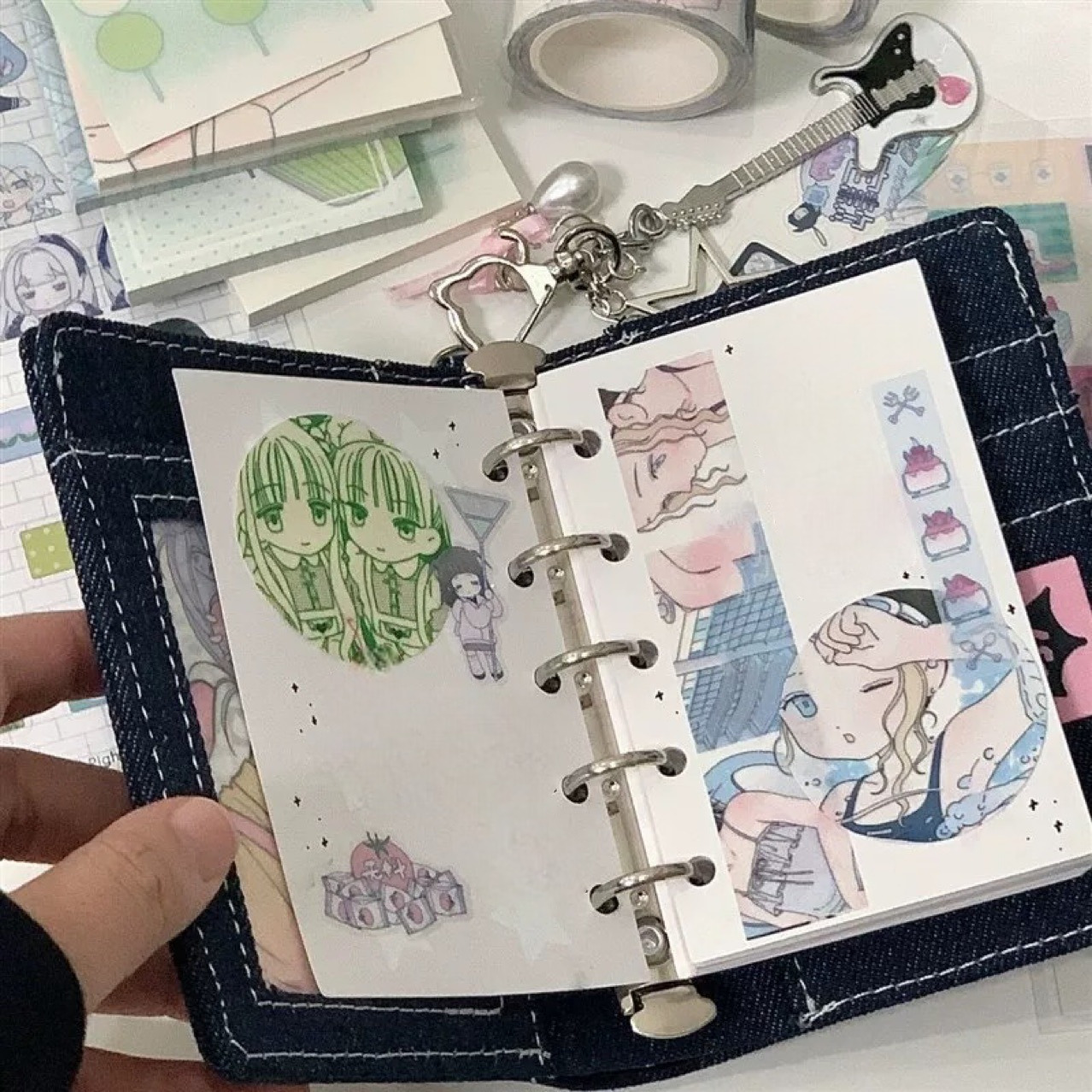 데님 다이어리 5공 다이어리 플래너 바인더 일기장 0009