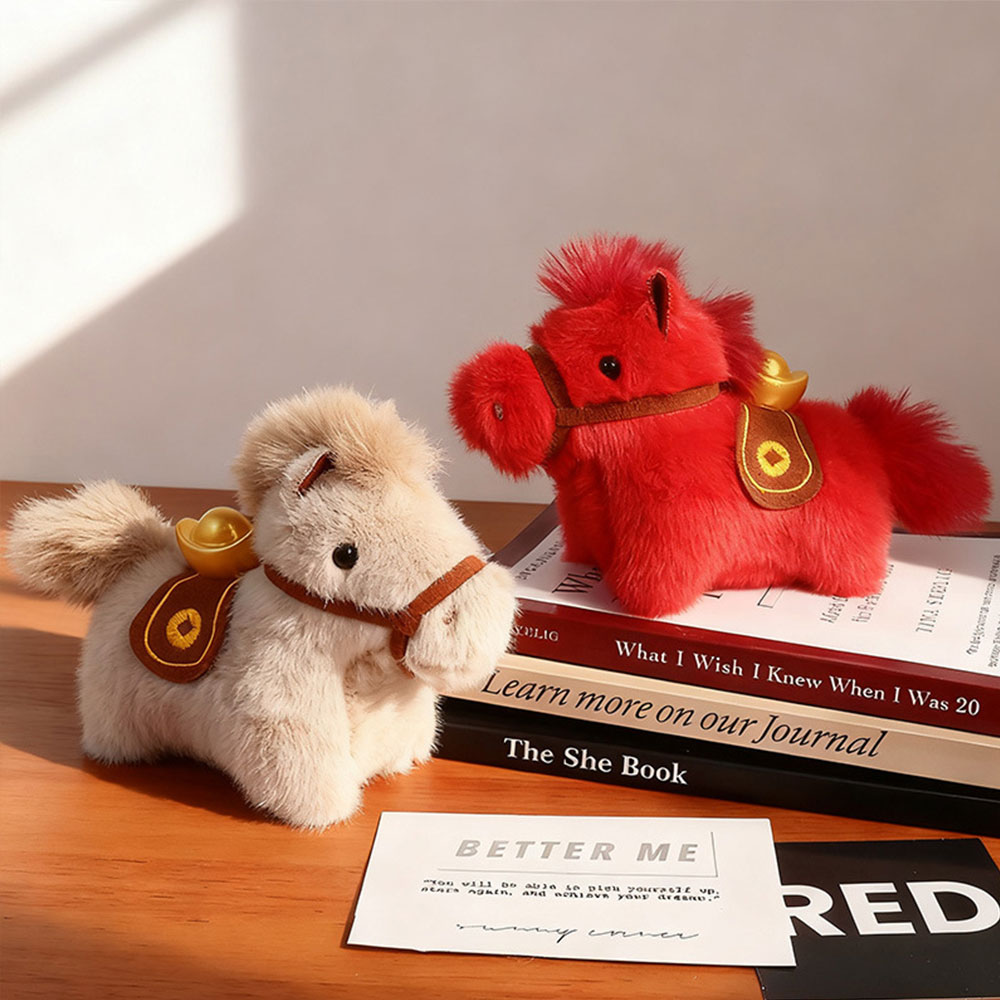 붉은말의해 말띠 조랑말 안장 인형 행운키링 0002