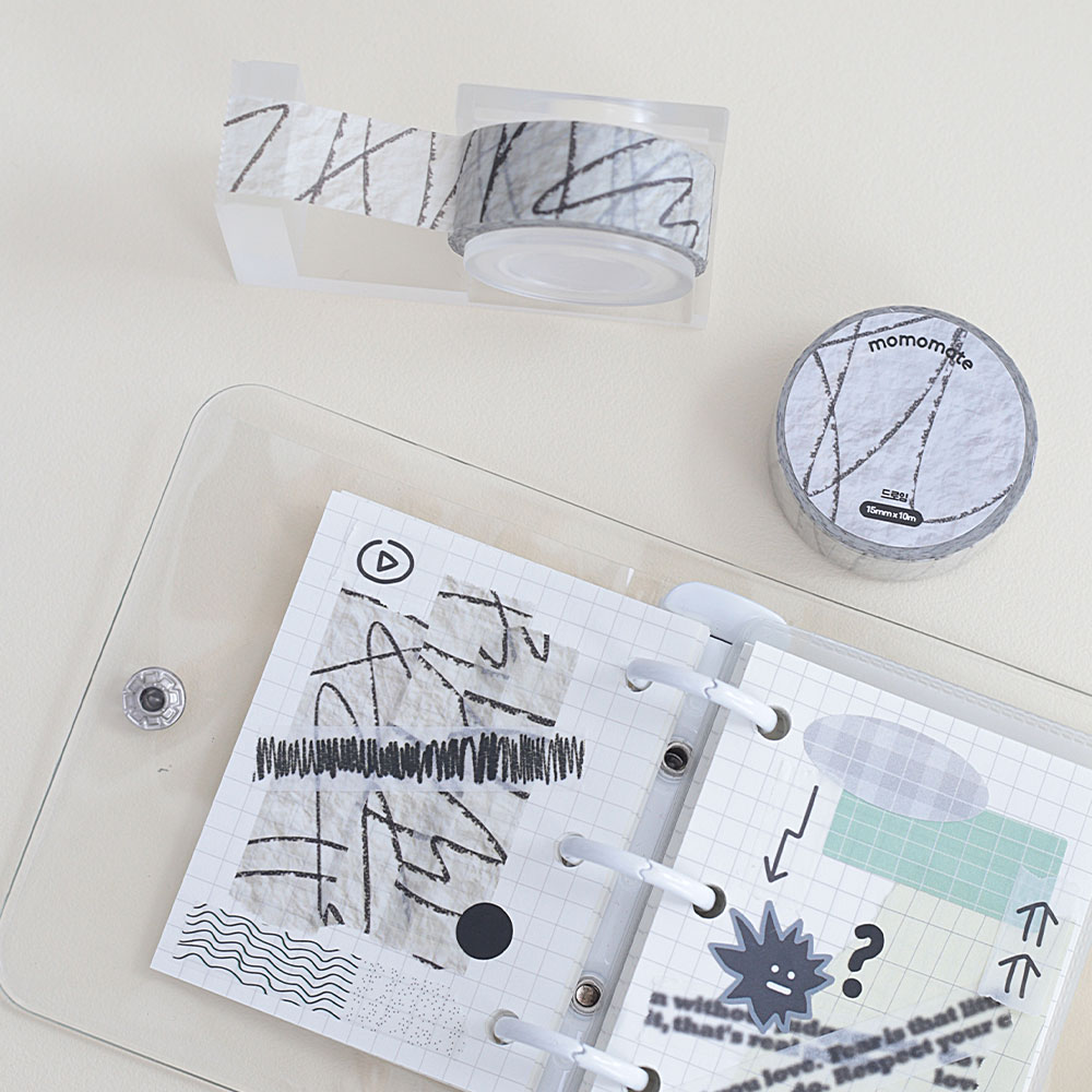 모모마테 드로잉 마스킹테이프 0002