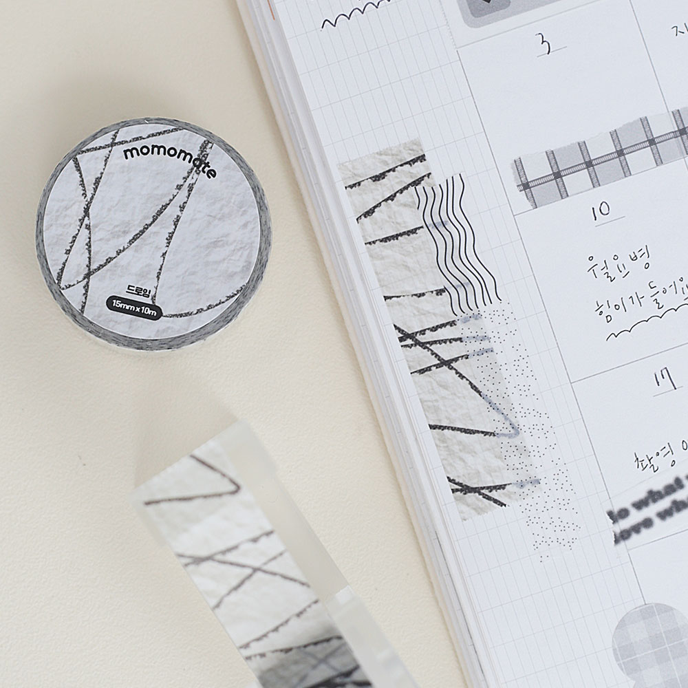 모모마테 드로잉 마스킹테이프 0004