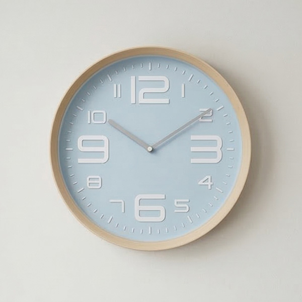 스카이 우드 북유럽 인테리어 벽시계 거실 사무실 0003