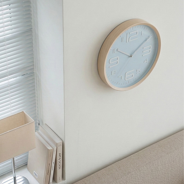스카이 우드 북유럽 인테리어 벽시계 거실 사무실 0005