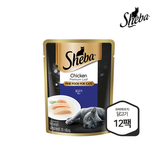 쉬바 고양이파우치 닭고기 무스 70g 12개