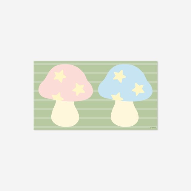 [유오코]미니메모지 [별 버섯]