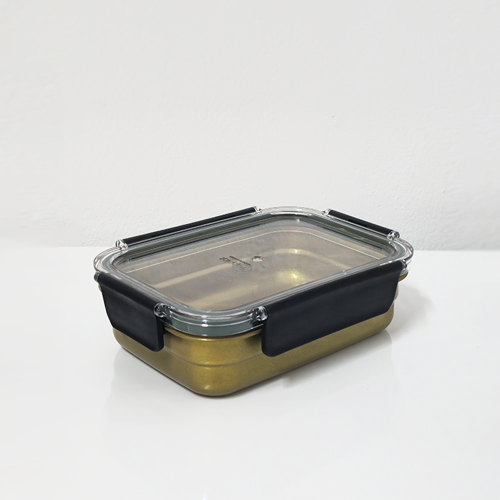 (주) 풍안 아트박스/쿠플라트 사각 밀폐용기 (소) 17 x 12 x 4 cm 580ml 항균/항바이러스