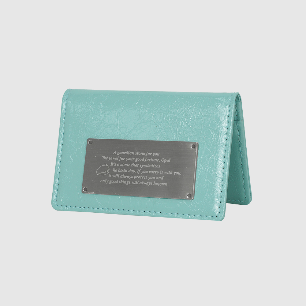 보네르 탄생석 각인 명함 카드지갑-mint