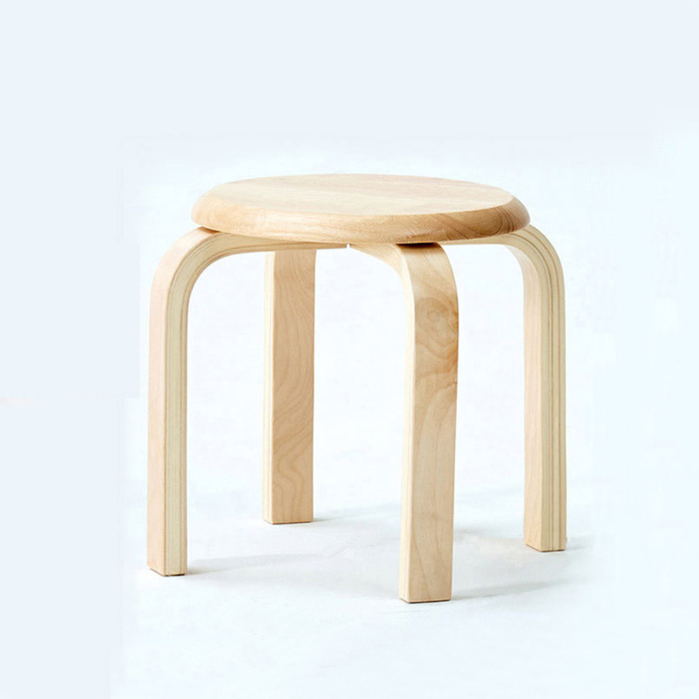 원형 원목 스툴 (26cm) (네츄럴)