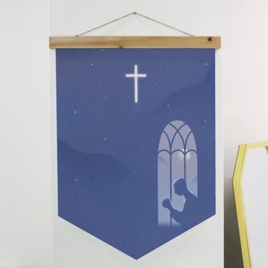 꾸밈 dc276-우드페넌트 60CmX79Cm 기도하는사람