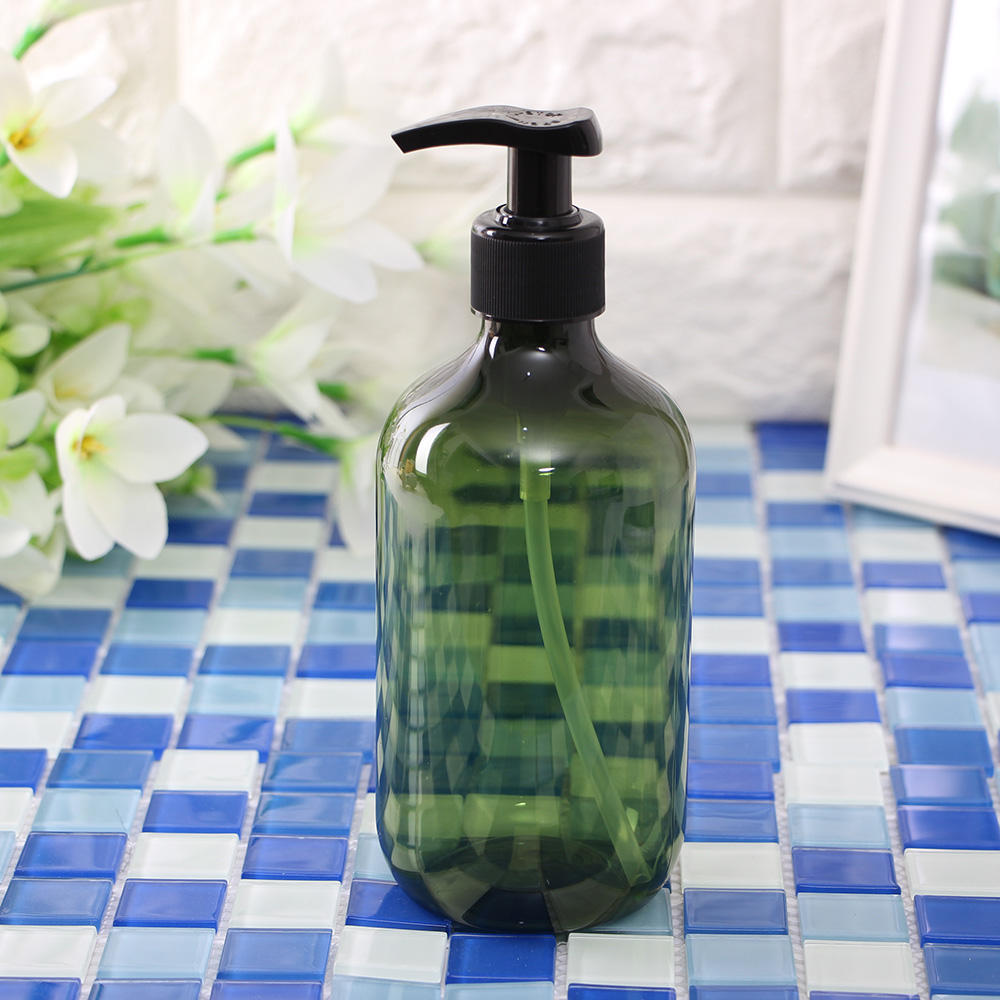 욕실 디스펜서 원통 샴푸용기(500ml/그린) 0012