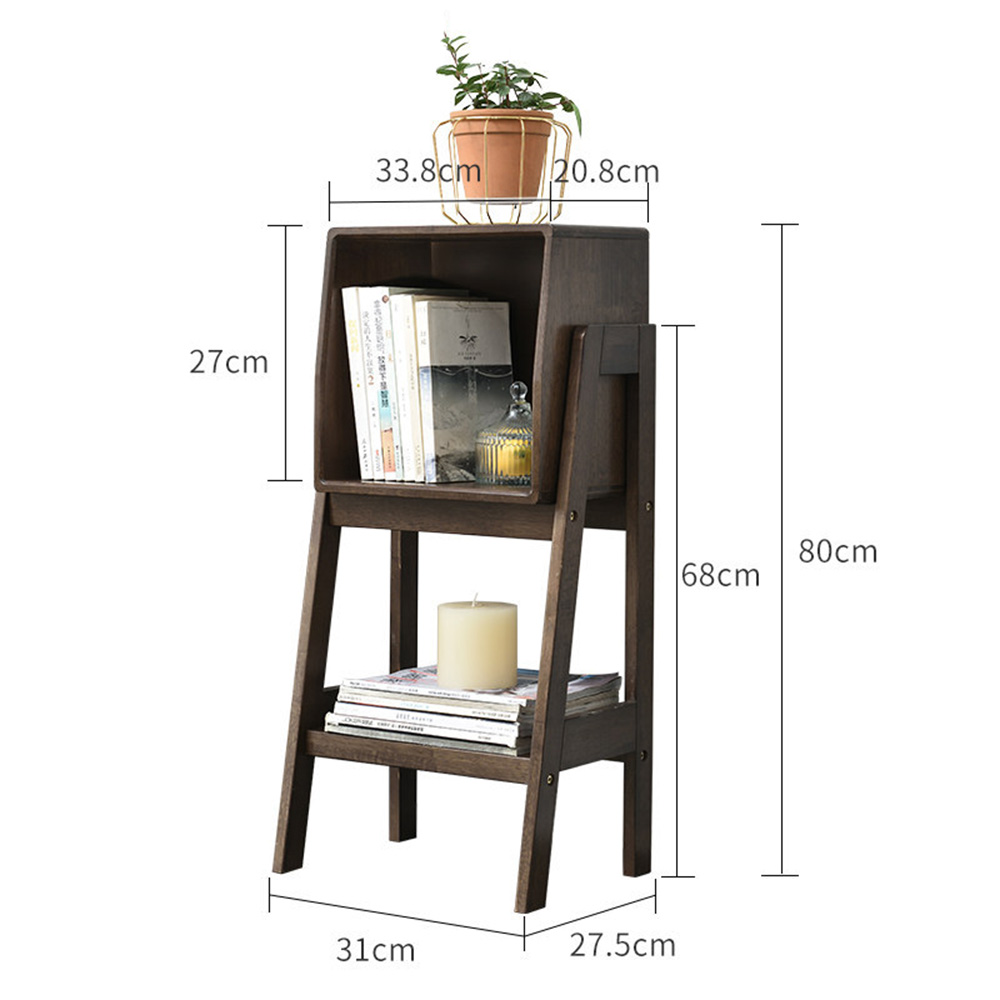 원목 인테리어 사다리 선반 (80cm) (월넛) 0002