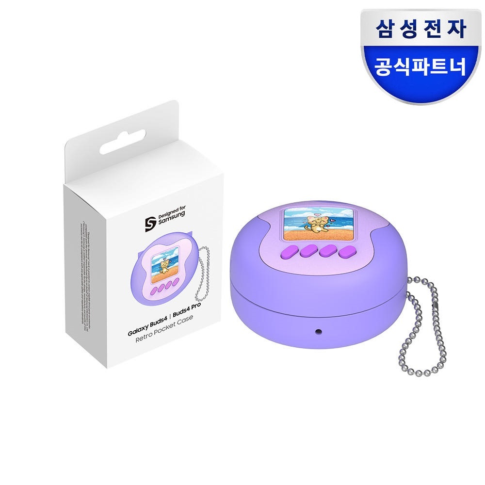삼성전자 버즈4 버즈4프로 레트로 포켓 토닥냥 케이스