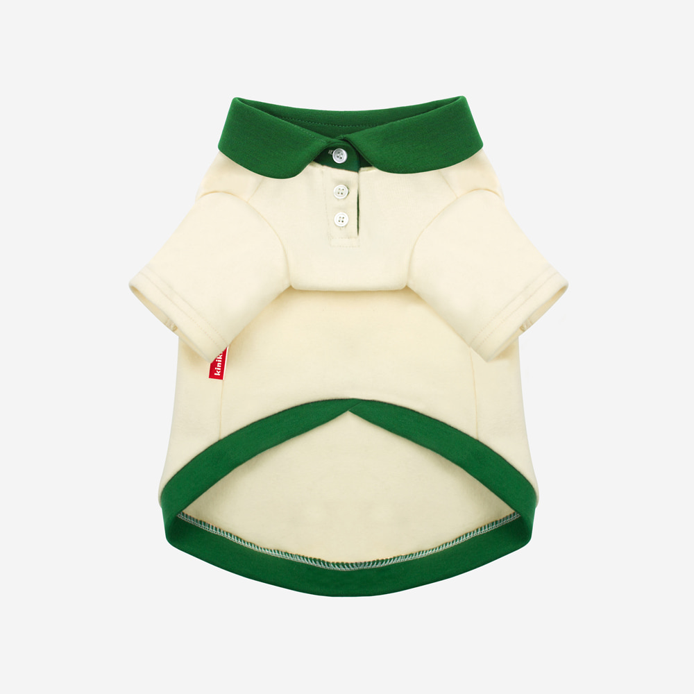 KINI SMILE VOLUME LOGO COLLAR TSHIRT-IVORY(카라티) 0004