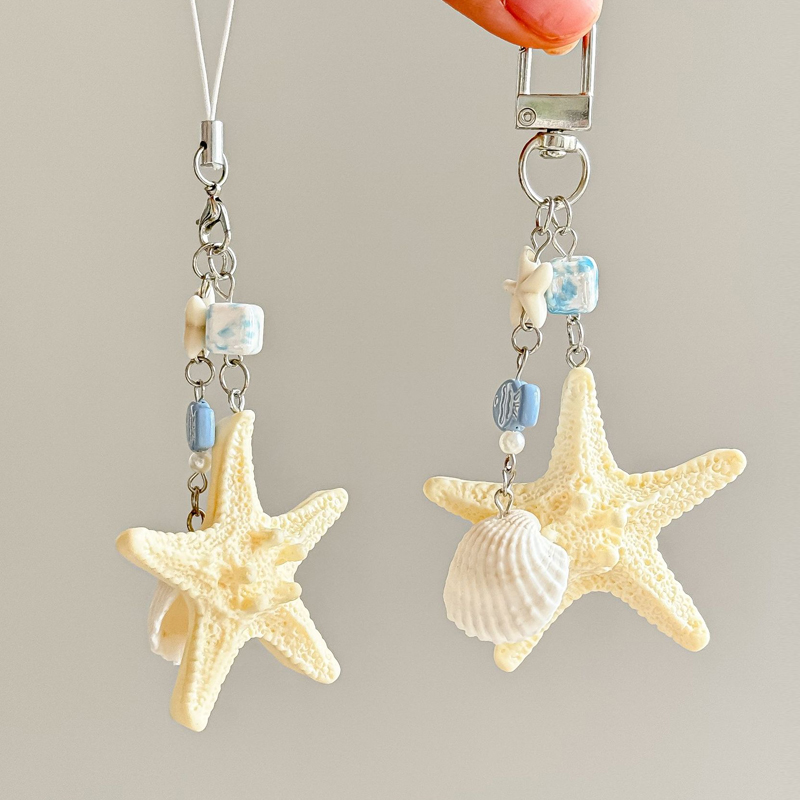 라넬즈 불가사리 조개 휴대폰 줄 스트랩 키링