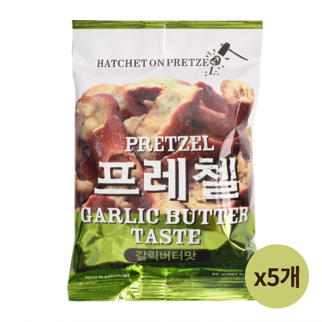 아트박스/모어바이 프레첼 갈릭버터 85g x 5개 / 프레젤 맥주안주 과자