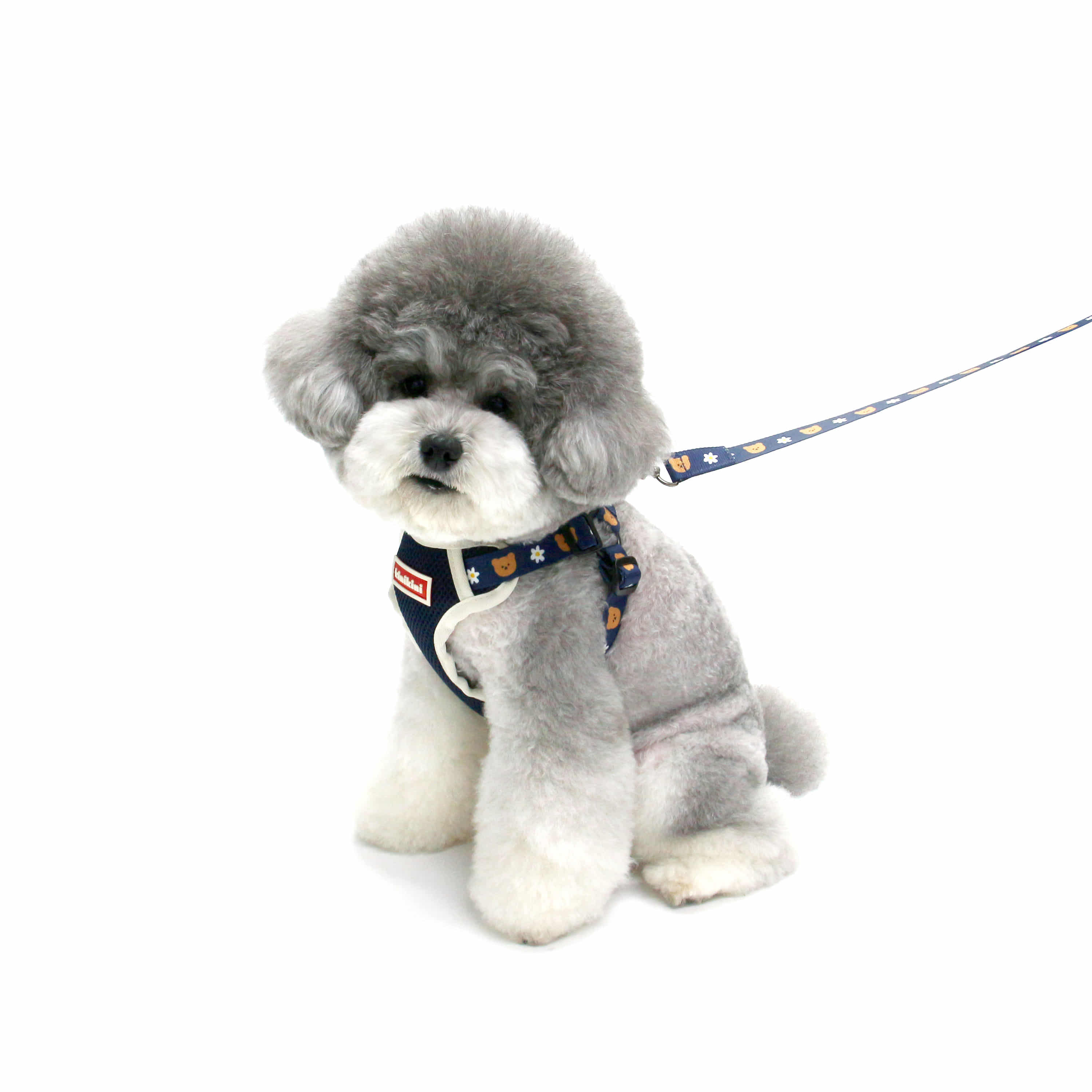 DOT FLOWER BEAR MESH HARNESS-NAVY(메쉬하네스) 0002