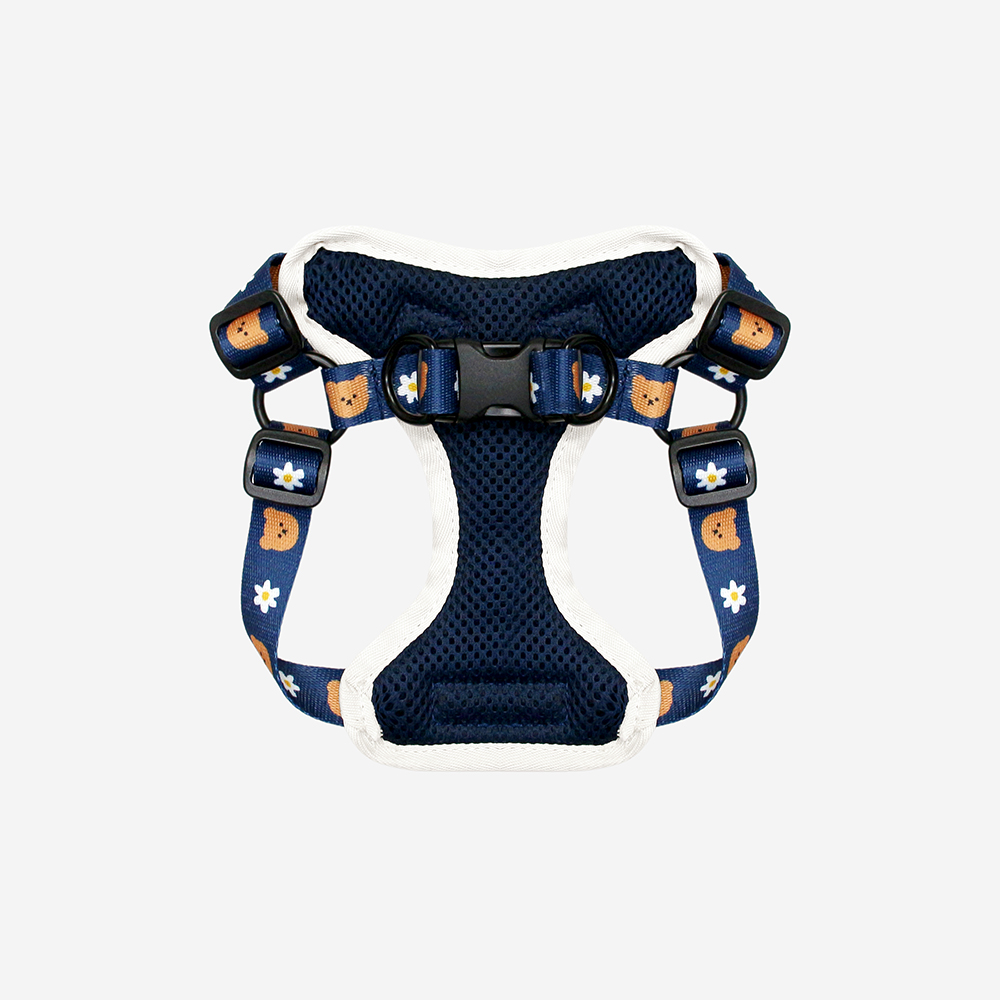 DOT FLOWER BEAR MESH HARNESS-NAVY(메쉬하네스) 0004